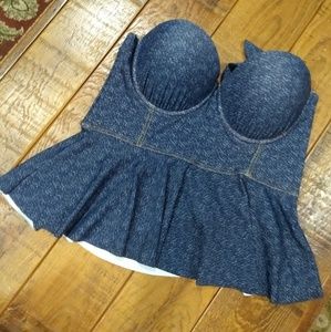 BONGO Faux Denim Tankini top